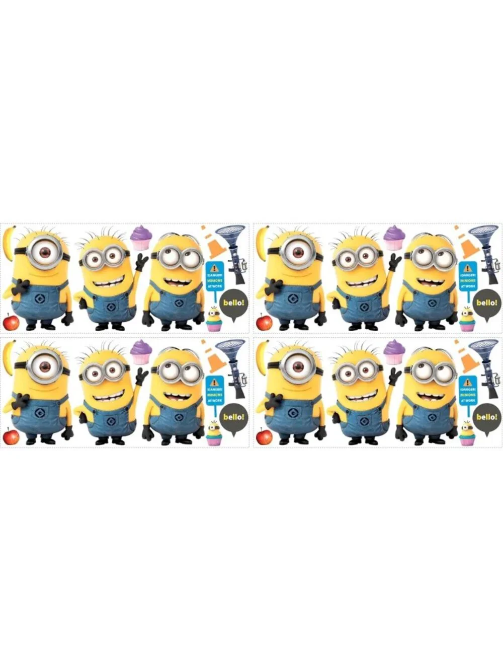 Giant Yellow Minions Wall Decals - 12